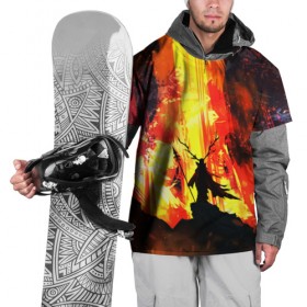 Накидка на куртку 3D с принтом Колдун в Курске, 100% полиэстер |  | волшебник | вулкан | горы | камни | копьё | лава | огонь | пламя | рога | фантастика | шаман