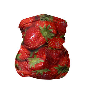 Бандана-труба 3D с принтом Клубничка в Курске, 100% полиэстер, ткань с особыми свойствами — Activecool | плотность 150‒180 г/м2; хорошо тянется, но сохраняет форму | еда | клубника | красный | сладкое | текстура | фрукты | ягоды