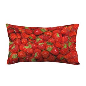 Подушка 3D антистресс с принтом Клубничка в Курске, наволочка — 100% полиэстер, наполнитель — вспененный полистирол | состоит из подушки и наволочки на молнии | еда | клубника | красный | сладкое | текстура | фрукты | ягоды