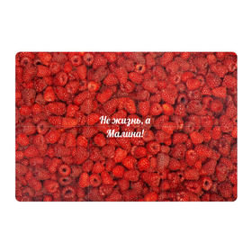Магнитный плакат 3Х2 с принтом Не жизнь, а Малина! в Курске, Полимерный материал с магнитным слоем | 6 деталей размером 9*9 см | красный | малина | надпись | текстуры | ягоды