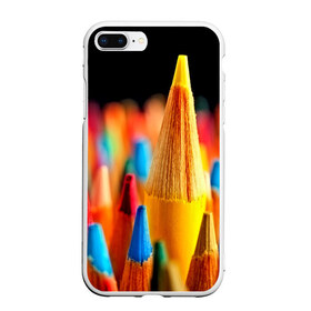 Чехол для iPhone 7Plus/8 Plus матовый с принтом Настроение в Курске, Силикон | Область печати: задняя сторона чехла, без боковых панелей | Тематика изображения на принте: 3d | карандаши | краска | краски | рисование | рисунок | текстура | цвета