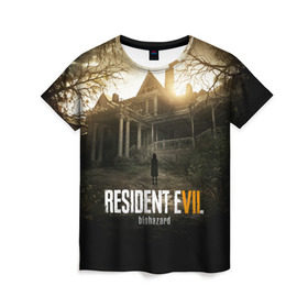 Женская футболка 3D с принтом Resident Evil в Курске, 100% полиэфир ( синтетическое хлопкоподобное полотно) | прямой крой, круглый вырез горловины, длина до линии бедер | horror | jovovich | milla | zombie | вирус | зло | зомби | йовович | милла | обитель | ужас