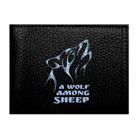 Обложка для студенческого билета с принтом Волк среди овец в Курске, натуральная кожа | Размер: 11*8 см; Печать на всей внешней стороне | wolf among sheep | татуировка | хищник