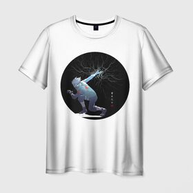 Мужская футболка 3D с принтом Какаши Хатаке в Курске, 100% полиэфир | прямой крой, круглый вырез горловины, длина до линии бедер | 