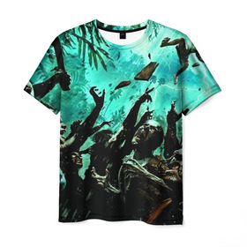 Мужская футболка 3D с принтом Dead Island в Курске, 100% полиэфир | прямой крой, круглый вырез горловины, длина до линии бедер | зомби | мертвый остров