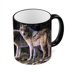 Кружка 3D с принтом Волки, картина маслом в Курске, керамика | ёмкость 330 мл | аука | бирюк | волк | волчара | волчица | волчок | глаза | животное | животные | зверь | зеленые | койот | лес | млекопитающее | природа | санитар леса | серый | уши | фауна | хищник | черный | шакал