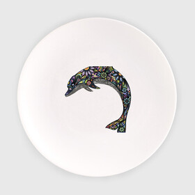 Тарелка с принтом Дельфин в Курске, фарфор | диаметр - 210 мм
диаметр для нанесения принта - 120 мм | дельфин | животное