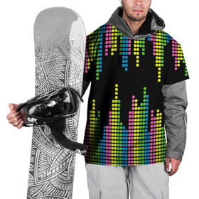 Накидка на куртку 3D с принтом Эквалайзер в Курске, 100% полиэстер |  | equalizer | светящиеся | флуоресцентный | флюр | флюровый