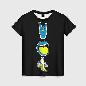 Женская футболка 3D с принтом S/D/RnR в Курске, 100% полиэфир ( синтетическое хлопкоподобное полотно) | прямой крой, круглый вырез горловины, длина до линии бедер | светящиеся | флуоресцентный | флюр | флюровый