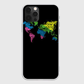 Чехол для iPhone 12 Pro Max с принтом Весь мир - Россия в Курске, Силикон |  | Тематика изображения на принте: карта мира | светящиеся | флуоресцентный | флюр | флюровый