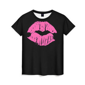 Женская футболка 3D с принтом Чмок в Курске, 100% полиэфир ( синтетическое хлопкоподобное полотно) | прямой крой, круглый вырез горловины, длина до линии бедер | губы | светящиеся | флуоресцентный | флюр | флюровый