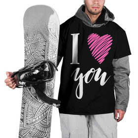 Накидка на куртку 3D с принтом I love you в Курске, 100% полиэстер |  | Тематика изображения на принте: люблю тебя | светящиеся | флуоресцентный | флюр | флюровый