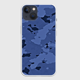 Чехол для iPhone 13 с принтом Камуфляж ночь в Курске,  |  | армейский | синий | темный