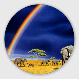 Коврик круглый с принтом Мир в Курске, резина и полиэстер | круглая форма, изображение наносится на всю лицевую часть | elephant | hipster | индия | йога | слон | хипстер