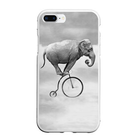 Чехол для iPhone 7Plus/8 Plus матовый с принтом Hipster Bike в Курске, Силикон | Область печати: задняя сторона чехла, без боковых панелей | elephant | hipster | индия | йога | слон | хипстер