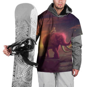 Накидка на куртку 3D с принтом Индия в Курске, 100% полиэстер |  | elephant | hipster | индия | йога | слон | хипстер