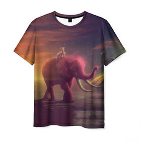 Мужская футболка 3D с принтом Индия в Курске, 100% полиэфир | прямой крой, круглый вырез горловины, длина до линии бедер | elephant | hipster | индия | йога | слон | хипстер