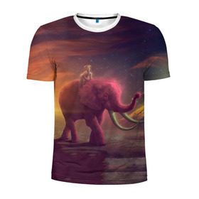 Мужская футболка 3D спортивная с принтом Индия в Курске, 100% полиэстер с улучшенными характеристиками | приталенный силуэт, круглая горловина, широкие плечи, сужается к линии бедра | elephant | hipster | индия | йога | слон | хипстер