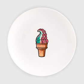 Тарелка с принтом Мороженое в Курске, фарфор | диаметр - 210 мм
диаметр для нанесения принта - 120 мм | мороженое | осьминог | присоски | тентакли | щупальца
