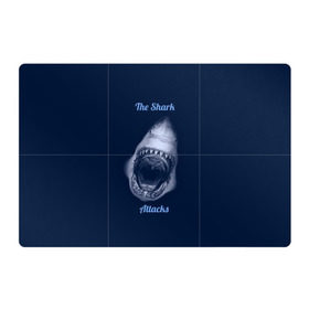 Магнитный плакат 3Х2 с принтом the shark attacks в Курске, Полимерный материал с магнитным слоем | 6 деталей размером 9*9 см | shark | акула | глубина | зубы | море | океан | пасть | укус | хищник