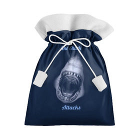 Подарочный 3D мешок с принтом the shark attacks в Курске, 100% полиэстер | Размер: 29*39 см | shark | акула | глубина | зубы | море | океан | пасть | укус | хищник