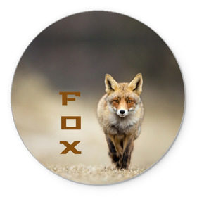 Коврик круглый с принтом Рыжий лис (fox) в Курске, резина и полиэстер | круглая форма, изображение наносится на всю лицевую часть | fox | животное | зверь | красивая | лес | лис | лиса | лисенок | лисица | лисичка | мех | патрикеевна | песец | плутовка | прикольная | природа | рыжая | рыжий цвет | сказка | хвост | хитрая | хищник