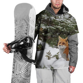 Накидка на куртку 3D с принтом Лиса в зимнем лесу в Курске, 100% полиэстер |  | Тематика изображения на принте: fox | животное | зверь | красивая | лес | лис | лиса | лисенок | лисица | лисичка | мех | патрикеевна | песец | плутовка | прикольная | природа | рыжая | рыжий цвет | сказка | хвост | хитрая | хищник
