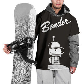 Накидка на куртку 3D с принтом Бендер в Курске, 100% полиэстер |  | Тематика изображения на принте: bender | futurama | бендер | футурама