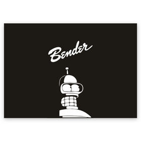 Поздравительная открытка с принтом Бендер в Курске, 100% бумага | плотность бумаги 280 г/м2, матовая, на обратной стороне линовка и место для марки
 | Тематика изображения на принте: bender | futurama | бендер | футурама