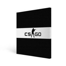 Холст квадратный с принтом CS GO черно-белый в Курске, 100% ПВХ |  | cs go | контер страйк | контра