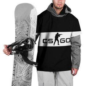 Накидка на куртку 3D с принтом CS GO черно-белый в Курске, 100% полиэстер |  | cs go | контер страйк | контра