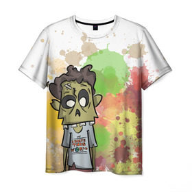 Мужская футболка 3D с принтом Зомби в Курске, 100% полиэфир | прямой крой, круглый вырез горловины, длина до линии бедер | cartoon | illustration | зомби | мультик