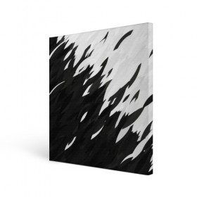 Холст квадратный с принтом Black & white в Курске, 100% ПВХ |  | black | white | белый | переход | черный