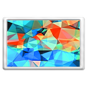 Магнит 45*70 с принтом crystal abstraction в Курске, Пластик | Размер: 78*52 мм; Размер печати: 70*45 | abstraction | абстракция | геометрия | грани | линии | полигоны | постель | розовый | сочетания | текстура | треугольники