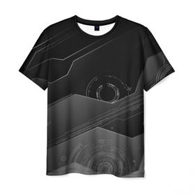 Мужская футболка 3D с принтом Tehnology future в Курске, 100% полиэфир | прямой крой, круглый вырез горловины, длина до линии бедер | hi tech | technolog | technology | компьютер | микросхема