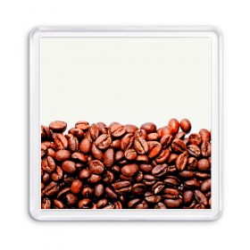Магнит 55*55 с принтом coffee в Курске, Пластик | Размер: 65*65 мм; Размер печати: 55*55 мм | 3d | beans | coffee | еда | зерна | кофе | напиток | природа | текстуры