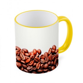 Кружка 3D с принтом coffee в Курске, керамика | ёмкость 330 мл | 3d | beans | coffee | еда | зерна | кофе | напиток | природа | текстуры