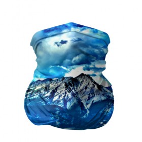 Бандана-труба 3D с принтом Snowy mountains в Курске, 100% полиэстер, ткань с особыми свойствами — Activecool | плотность 150‒180 г/м2; хорошо тянется, но сохраняет форму | 