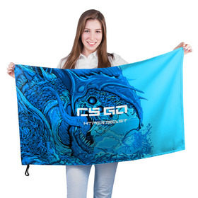 Флаг 3D с принтом CS GO:Hyper beast(cold style) в Курске, 100% полиэстер | плотность ткани — 95 г/м2, размер — 67 х 109 см. Принт наносится с одной стороны | hyper beast | кс го | скоростной зверь