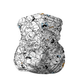 Бандана-труба 3D с принтом Интернет мемы в Курске, 100% полиэстер, ткань с особыми свойствами — Activecool | плотность 150‒180 г/м2; хорошо тянется, но сохраняет форму | emoji | meme | белый | дудлы | лицо | мем | рисунок | эмоции