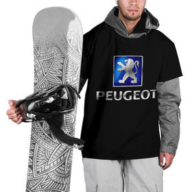 Накидка на куртку 3D с принтом Peugeot в Курске, 100% полиэстер |  | brand | car | france | logo | peugeot | автомобиль | логотип | марка | франция
