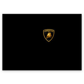 Поздравительная открытка с принтом Lamborghini в Курске, 100% бумага | плотность бумаги 280 г/м2, матовая, на обратной стороне линовка и место для марки
 | Тематика изображения на принте: brand | car | italy | lamborghini | logo | автомобиль | италия | ламборджини | логотип | марка
