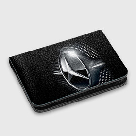 Картхолдер с принтом с принтом Mercedes-Benz в Курске, натуральная матовая кожа | размер 7,3 х 10 см; кардхолдер имеет 4 кармана для карт; | car | germany | logo | make | mercedes benz | автомобиль | германия | логотип | марка | мерседес бенц
