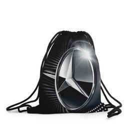 Рюкзак-мешок 3D с принтом Mercedes-Benz в Курске, 100% полиэстер | плотность ткани — 200 г/м2, размер — 35 х 45 см; лямки — толстые шнурки, застежка на шнуровке, без карманов и подкладки | car | germany | logo | make | mercedes benz | автомобиль | германия | логотип | марка | мерседес бенц