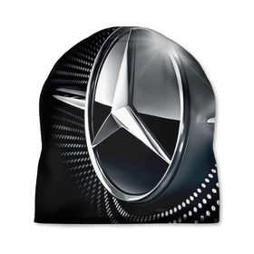 Шапка 3D с принтом Mercedes-Benz в Курске, 100% полиэстер | универсальный размер, печать по всей поверхности изделия | car | germany | logo | make | mercedes benz | автомобиль | германия | логотип | марка | мерседес бенц