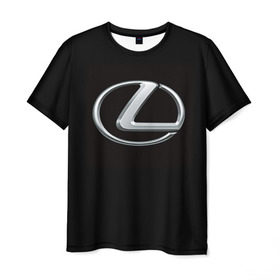 Мужская футболка 3D с принтом Lexus в Курске, 100% полиэфир | прямой крой, круглый вырез горловины, длина до линии бедер | brand | car | japan | lexus | logo | toyota motor | автомобиль | лексус | логотип | марка | япония