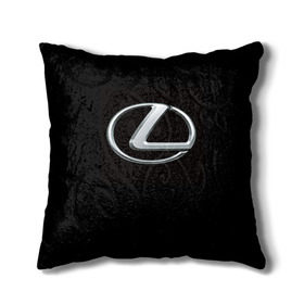 Подушка 3D с принтом Lexus в Курске, наволочка – 100% полиэстер, наполнитель – холлофайбер (легкий наполнитель, не вызывает аллергию). | состоит из подушки и наволочки. Наволочка на молнии, легко снимается для стирки | brand | car | japan | lexus | logo | toyota motor | автомобиль | лексус | логотип | марка | япония