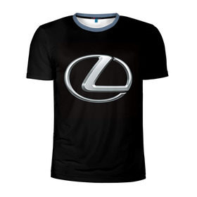 Мужская футболка 3D спортивная с принтом Lexus в Курске, 100% полиэстер с улучшенными характеристиками | приталенный силуэт, круглая горловина, широкие плечи, сужается к линии бедра | brand | car | japan | lexus | logo | toyota motor | автомобиль | лексус | логотип | марка | япония