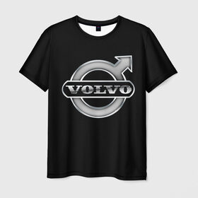 Мужская футболка 3D с принтом Volvo в Курске, 100% полиэфир | прямой крой, круглый вырез горловины, длина до линии бедер | brand | car | logo | sweden | volvo | автомобиль | вольво | логотип | марка | швеция