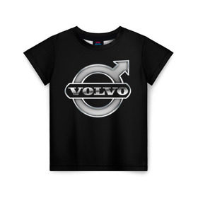 Детская футболка 3D с принтом Volvo в Курске, 100% гипоаллергенный полиэфир | прямой крой, круглый вырез горловины, длина до линии бедер, чуть спущенное плечо, ткань немного тянется | Тематика изображения на принте: brand | car | logo | sweden | volvo | автомобиль | вольво | логотип | марка | швеция